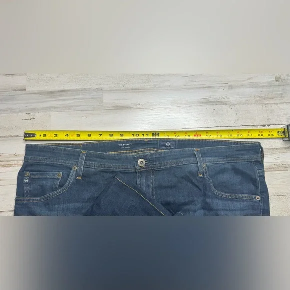AG Adriano Goldschmied The Everett Blue Jeans Mens 42x32 (44x29) Slim Straight - Picture 6 of 11